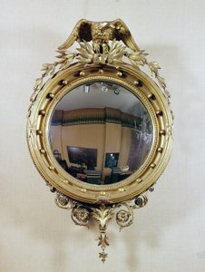Convex Glass Mirror by English School